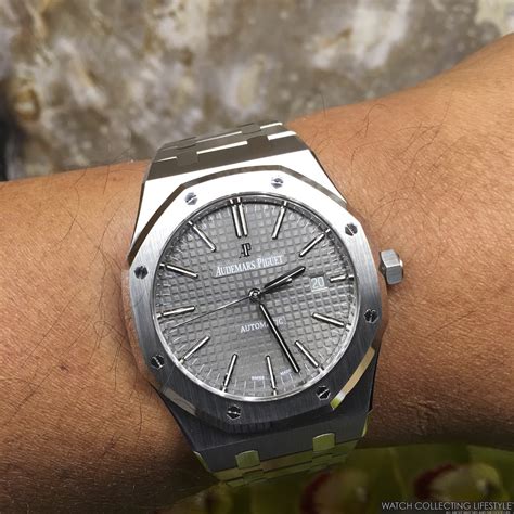 audemars piguet royal oak 15400 grey dial|audemars piguet royal oak 34mm.